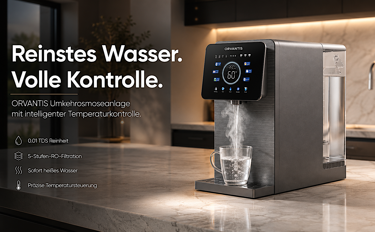 Orvantis Umkehrosmoseanlage - Reinstes Wasser, volle Kontrolle
